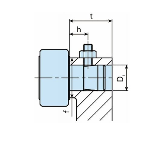 簡易取付け用カムフォロア CF−SFU−