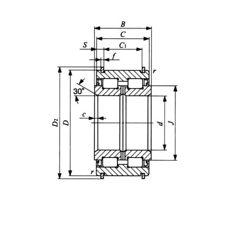 シーブ用ローラベアリング NN NAS5