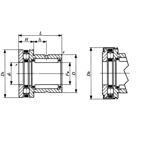スラストローラベアリング付ニードルベアリ