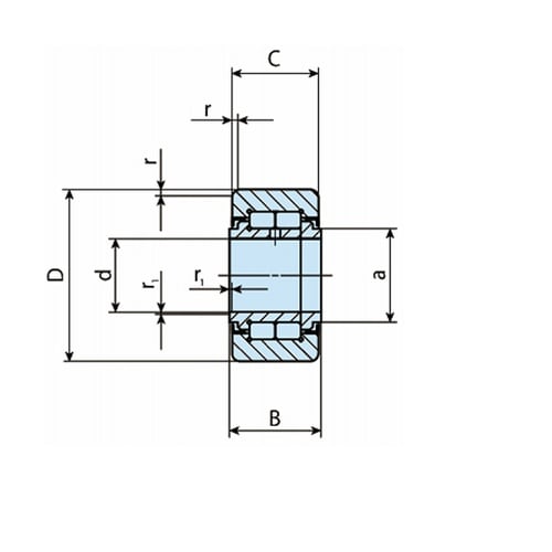 複列円筒ころローラフォロア NURT N