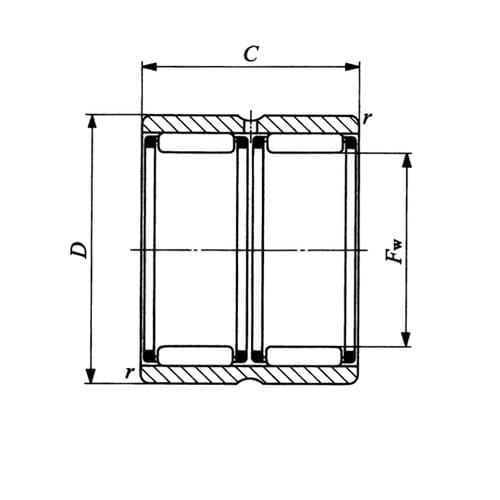 分離形ケージ付ニードルベアリング NAF