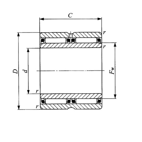 分離形ケージ付ニードルベアリング NAF