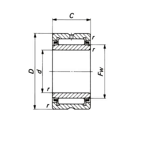 旋削形ニードルベアリング TAF・TAF