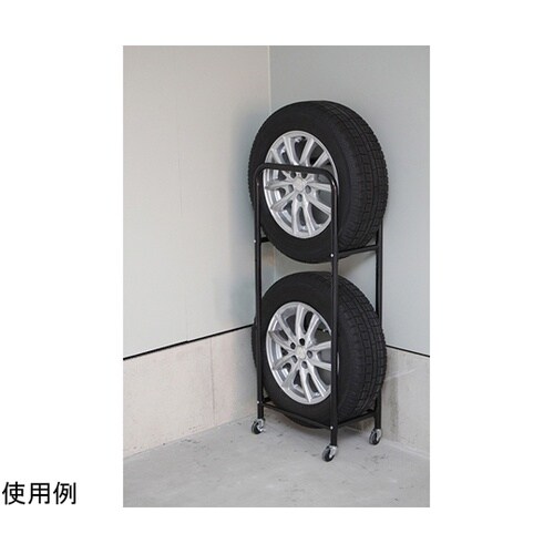 スリムタイヤラック2台組(カバー付) N