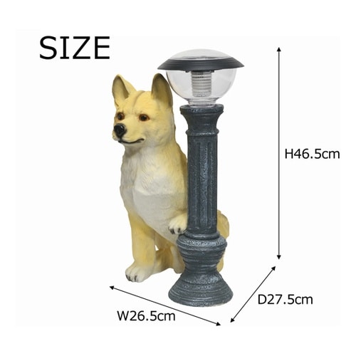 ソーラーライト付柴犬タロー L−675