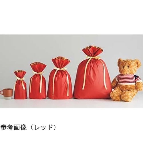 梨地リボン付きギフトバッグ ミント 幅1