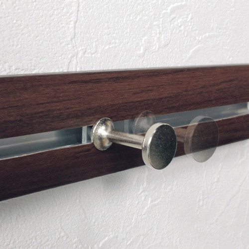 壁掛け スリム レールフック 約 セピア