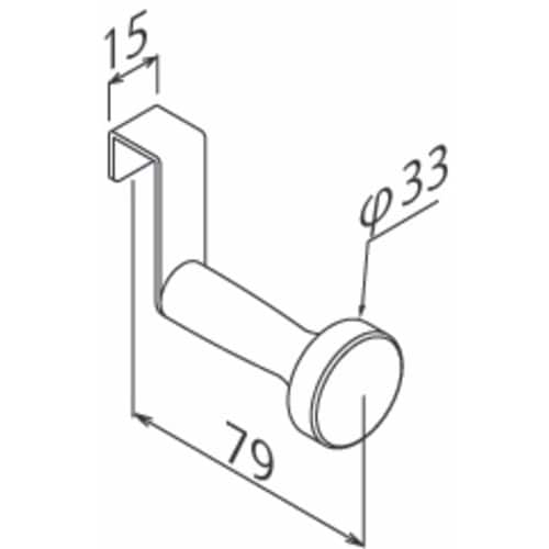 フック 長押ラック用 帽子フック オプションパーツ