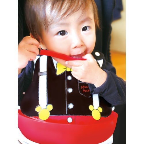 エプロン ベビー ミッキーマウス バッククロス