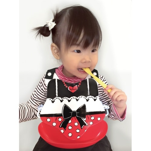 エプロン ベビー ミニーマウス バッククロス