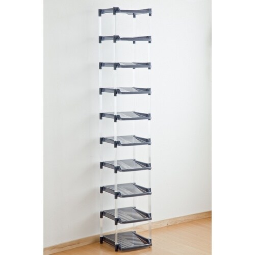 シューズラック 10段 幅29.7cm グレー