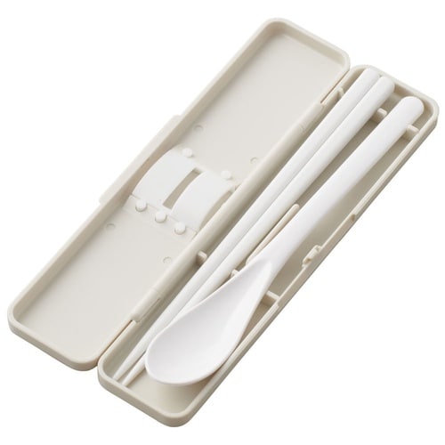 コンビセット 抗菌 箸 スプーン 18cm グレー