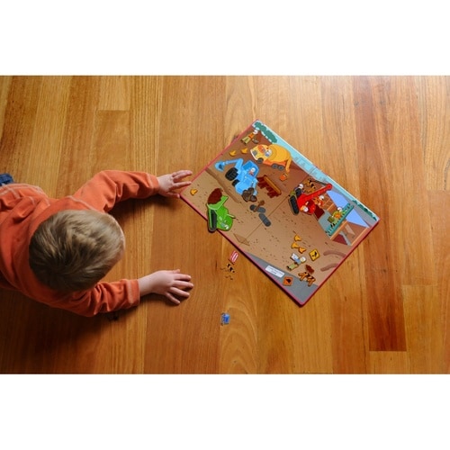 おもちゃ マグネットブック 工事現場