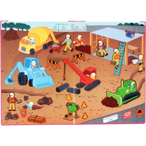 おもちゃ マグネットブック 工事現場