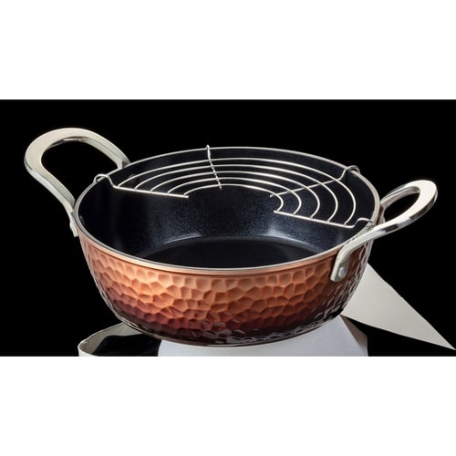 天ぷら鍋 22cm IH対応 槌目鍛造天ぷら鍋