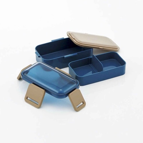 お弁当箱 抗菌2段ふわっと弁当箱 オーシャンブルー