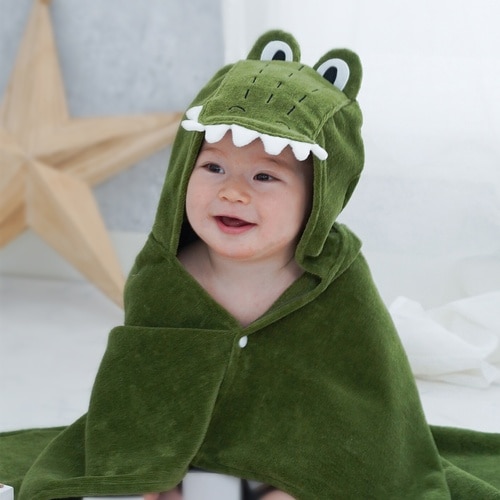 ベビータオル フード バスタオル アリゲーター