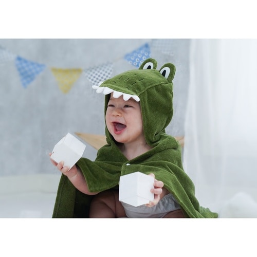 ベビータオル フード バスタオル アリゲーター