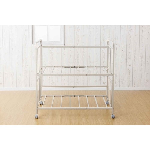 布団収納ラック2段 グレージュ