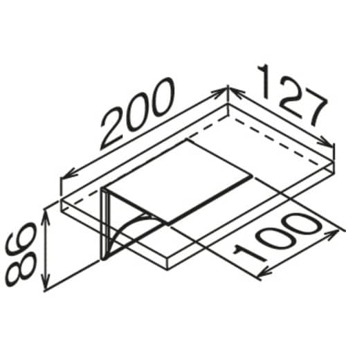 シェルフ ウッドシェルフ 20cm 壁付け セピア