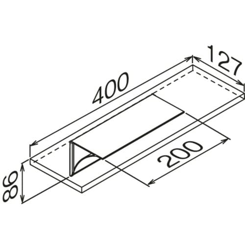 シェルフ ウッドシェルフ 40cm 壁付け セピア