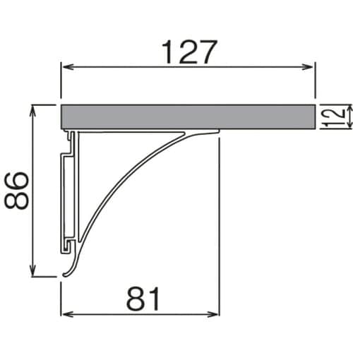 シェルフ ウッドシェルフ 40cm 壁付け セピア