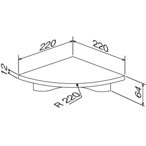 シェルフ カドアールシェルフ 22cm アイボリー