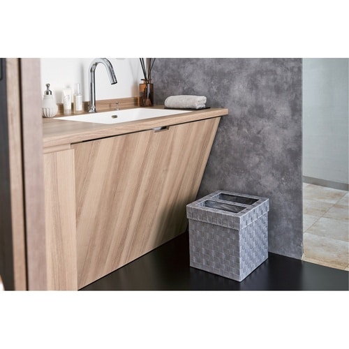 ゴミ箱 22.5L 角型 抗菌 2WAY グレー