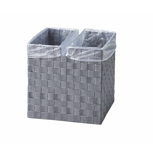 ゴミ箱 22.5L 角型 抗菌 2WAY グレー