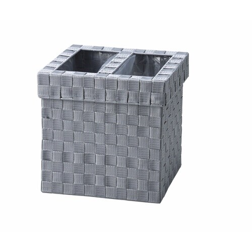 ゴミ箱 22.5L 角型 抗菌 2WAY グレー