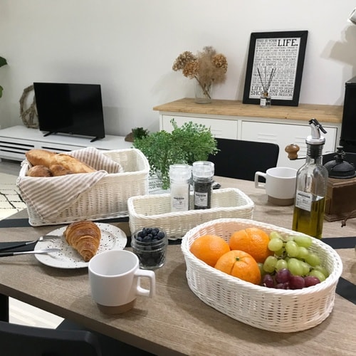 かご 洗える 抗菌素材 ホワイト