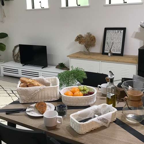 かご 洗える 抗菌素材 ホワイト