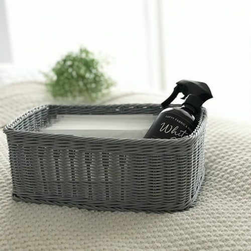 かご 洗える 抗菌素材 ダークグレー