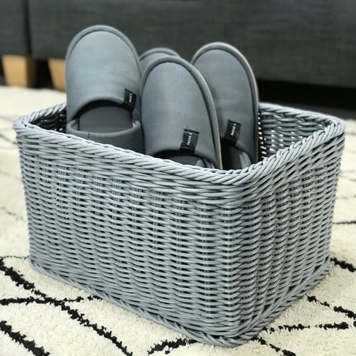 かご 洗える 抗菌素材 ストレージBOX グレー