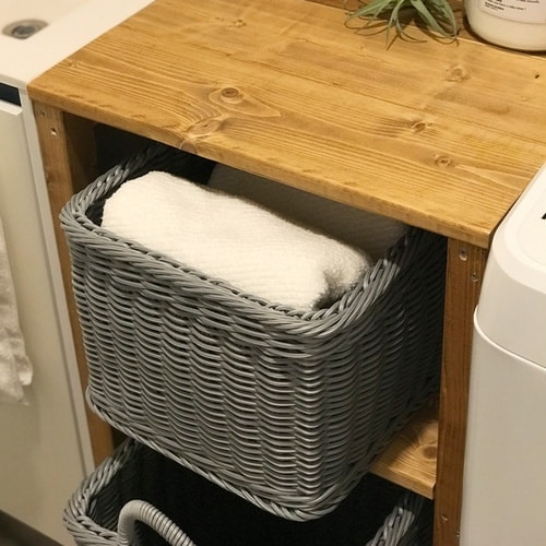 かご 洗える 抗菌素材 ストレージBOX グレー