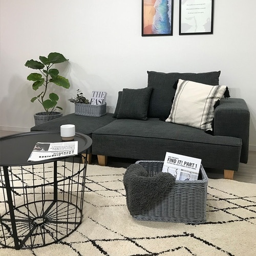 かご 洗える 抗菌素材 ストレージBOX グレー