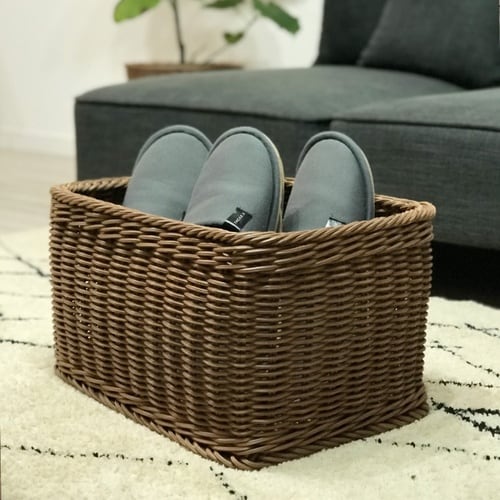 かご 洗える 抗菌素材 ストレージBOX ブラウン