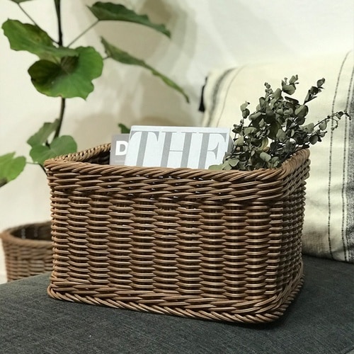 かご 洗える 抗菌素材 ストレージBOX ブラウン