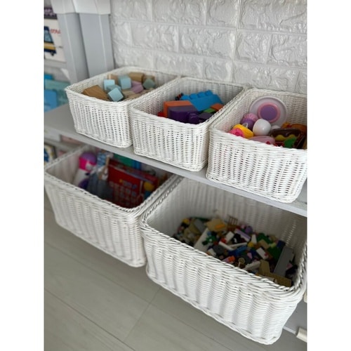 かご 洗える 抗菌素材 ストレージBOX ホワイト