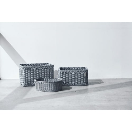 かご 洗える 抗菌素材 ストレージBOX グレー