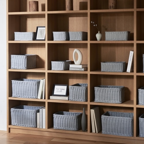 かご 洗える 抗菌素材 ストレージBOX グレー