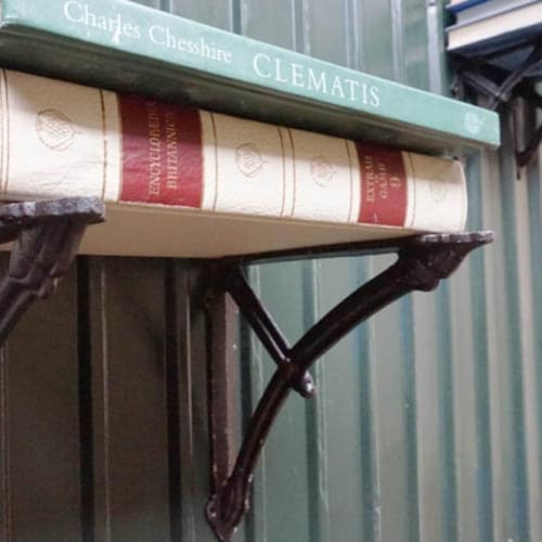 棚受け 19.5cm ボウ ブラケット アイアン