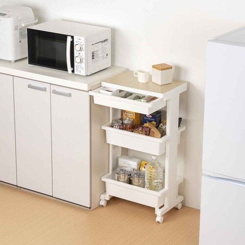 キッチンワゴン LISE テーブルワゴン引出付