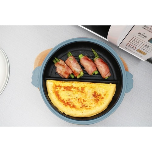 レンジパン 丸型 シマエナガ くすみブルー