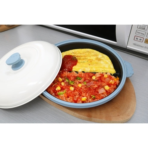 レンジパン 丸型 シマエナガ くすみブルー