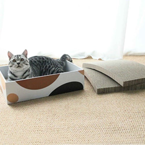 爪とぎ 猫 箱型波状爪とぎ 3個入り