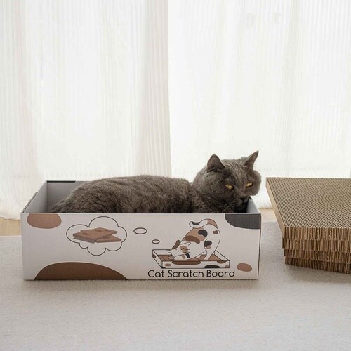 爪とぎ 猫 箱型 三毛柄 5個入り
