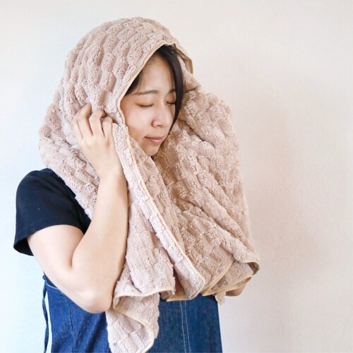 ヘアドライタオル カラリポコ ベージュ