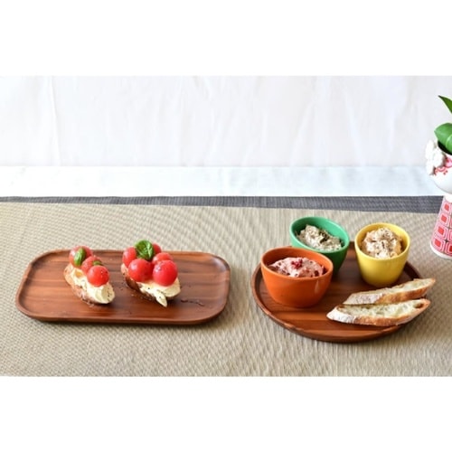 プレート アカシア スタッキング ラウンド M