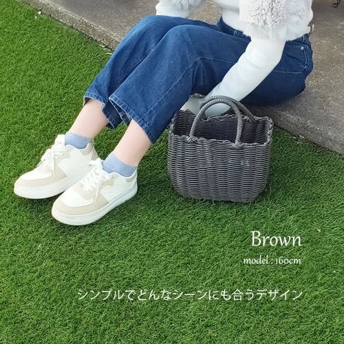 バスケット al.atte ブラウン